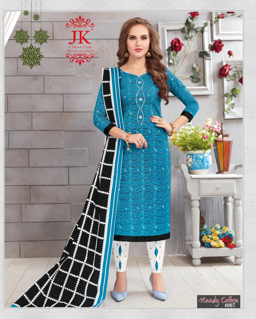 Handy Cotton 4 Dress Materials Catalogue