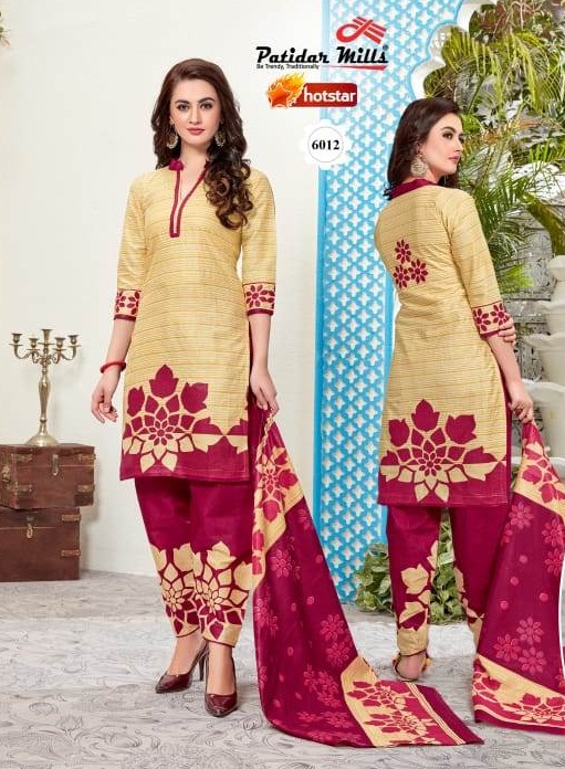 Hotstar Vol 6 Patidar Cotton Materials Catalogue
