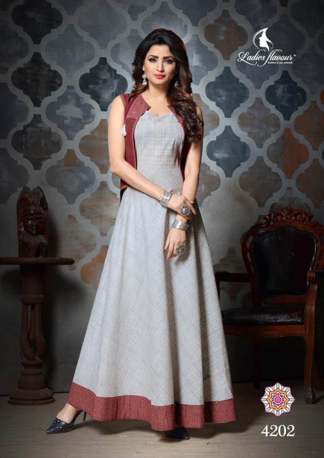 Gamthi Ladies Flavour Designer Jacket Style Kurti Catalogue