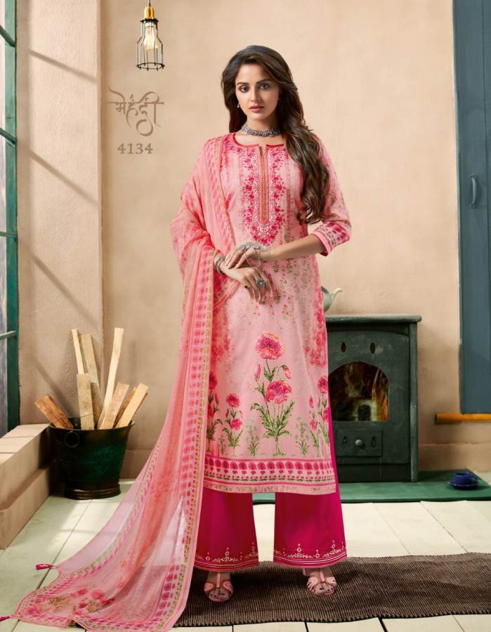 Mehndi Kessi Cotton Dress Materials Catalogue