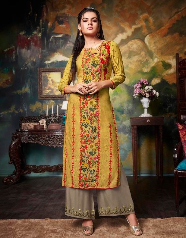 Chambor 6 Kajree Kurti With Palazzo Catalogue