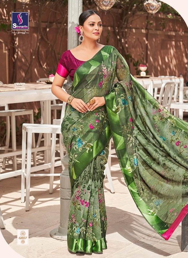 Meenakshi Cotton 3 Shangrila Printed Sarees Catalogue