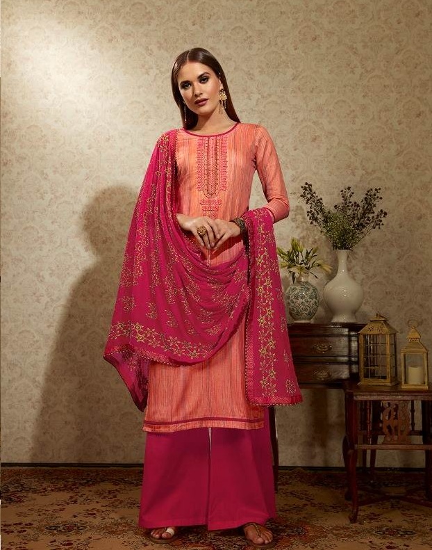 Alfaaz By Ramaiya Cotton Satin Designer Dress Material Catalogue