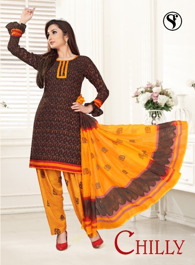 Sweety Presents Chilly Collection Of Leon Crape Printed Casual Wear Dress Materials
