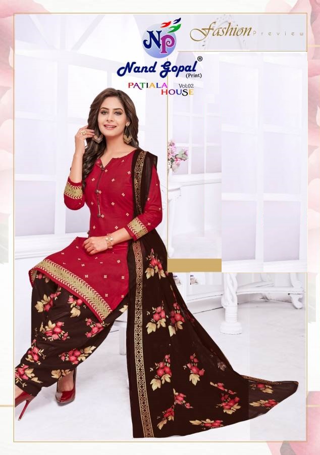Nand Gopal Presents Patiyala House 2 Collection Of Pure Cotton Printed Casual Wear Dress Materials