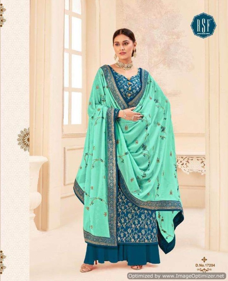 Rsf Presents Swag 3 Pure Silk Jacquard Designer Salwar Suits
