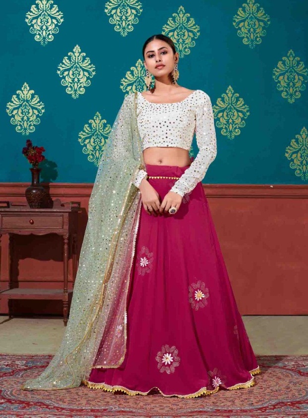 Kf Girly Vol  4 Designer Georgette Festive Wear Lehenga Catalog