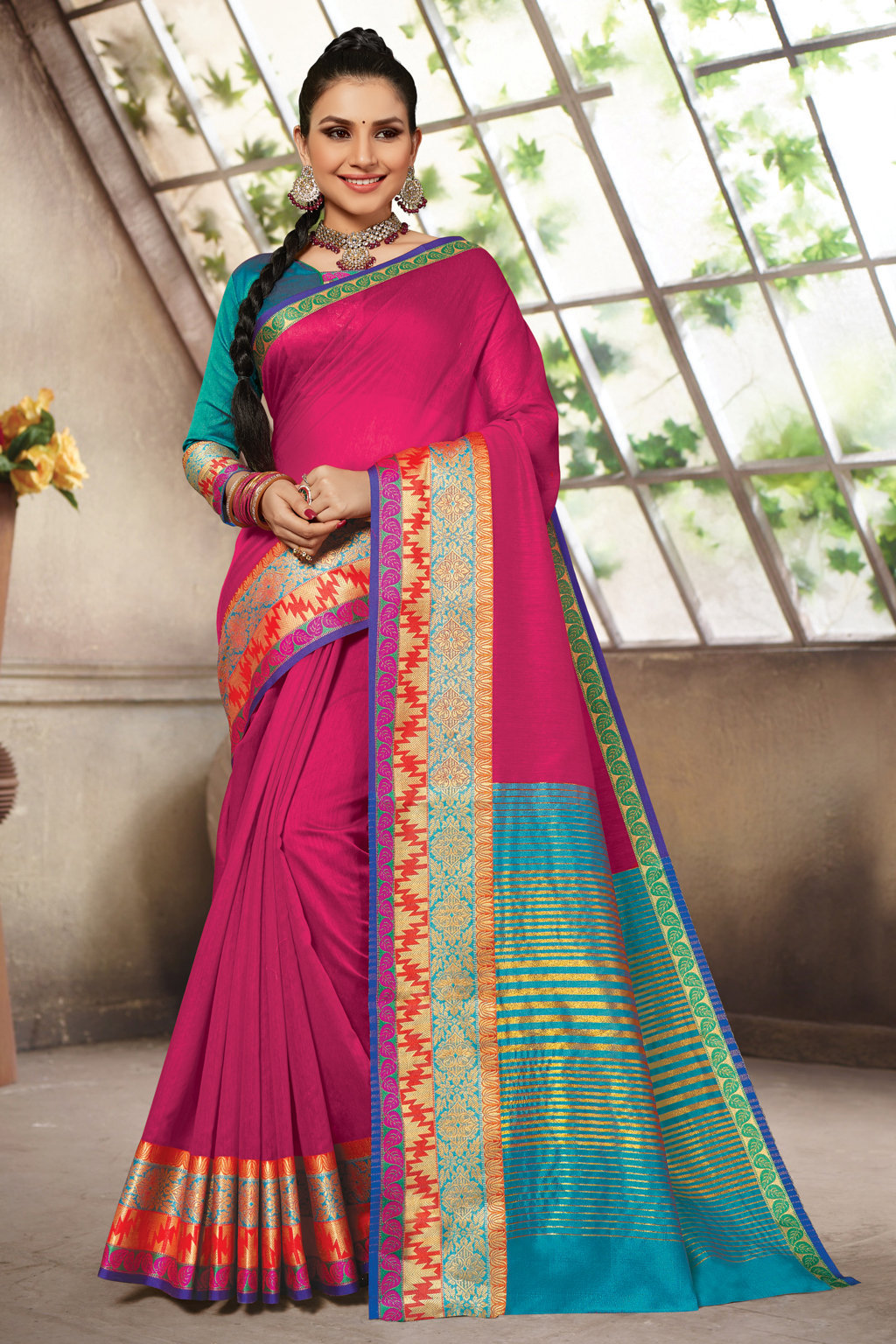 Sangam Presents Rudraksha Handloom Cotton Sarees