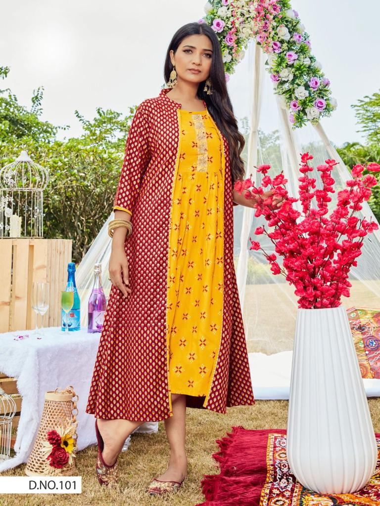 Blue Hills Shrug Vol 1 Long Designer Kurti