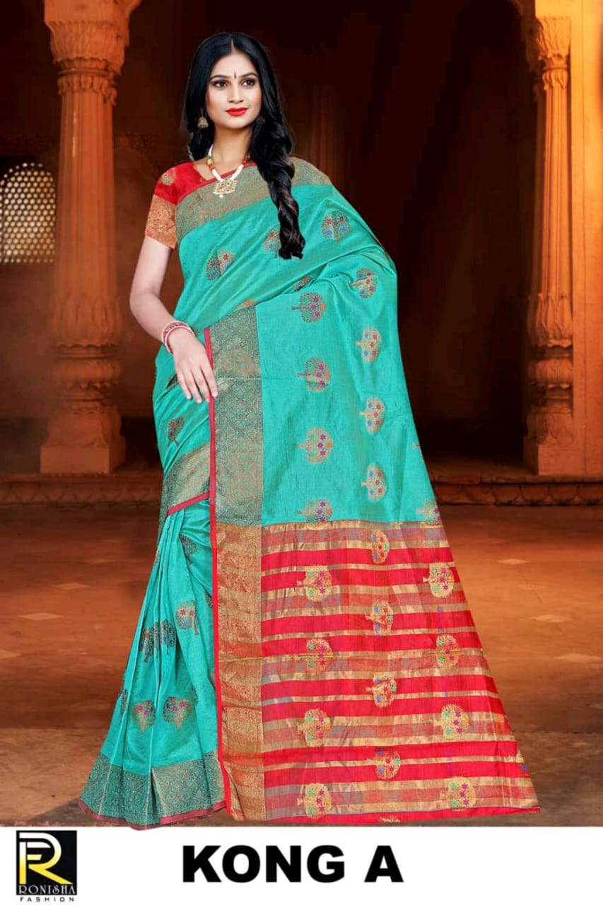 Ranjna Kong Soft Cotton Formal Wear Silk Saree Collction Online Shop