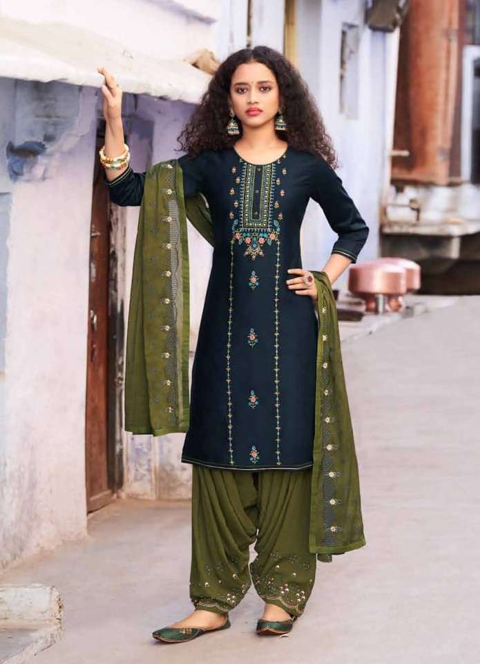 Kalaroop Zarkan Catalog Festive Wear Readymade Punjabi Dress Materials 