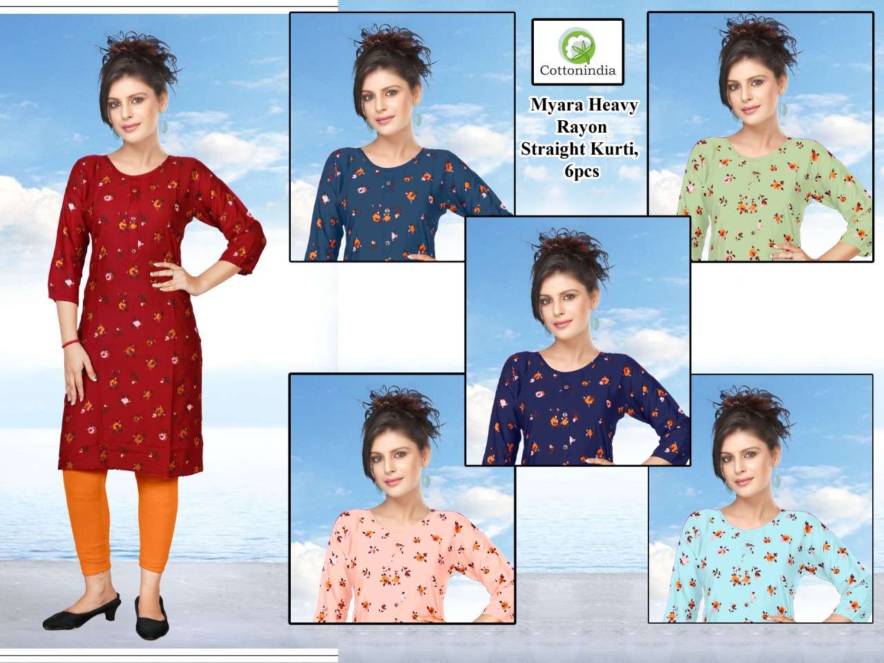 Mayra hevy riyon print festival kurti