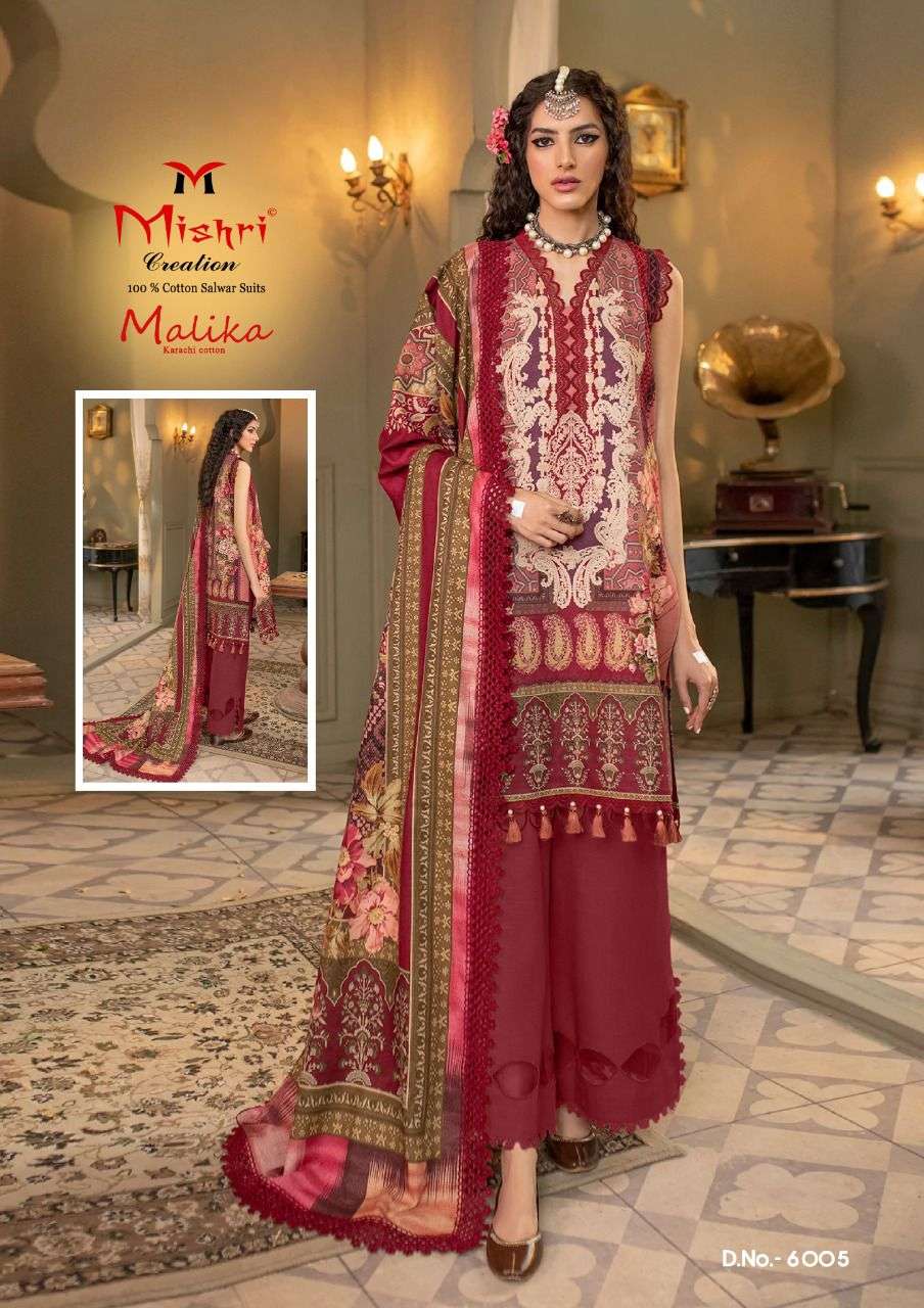 MISHRI PRESENT MALLIKA -6 IN HEAVY PURE COTTON KARACHI STYLE DESIGNER SALWAR SUIT