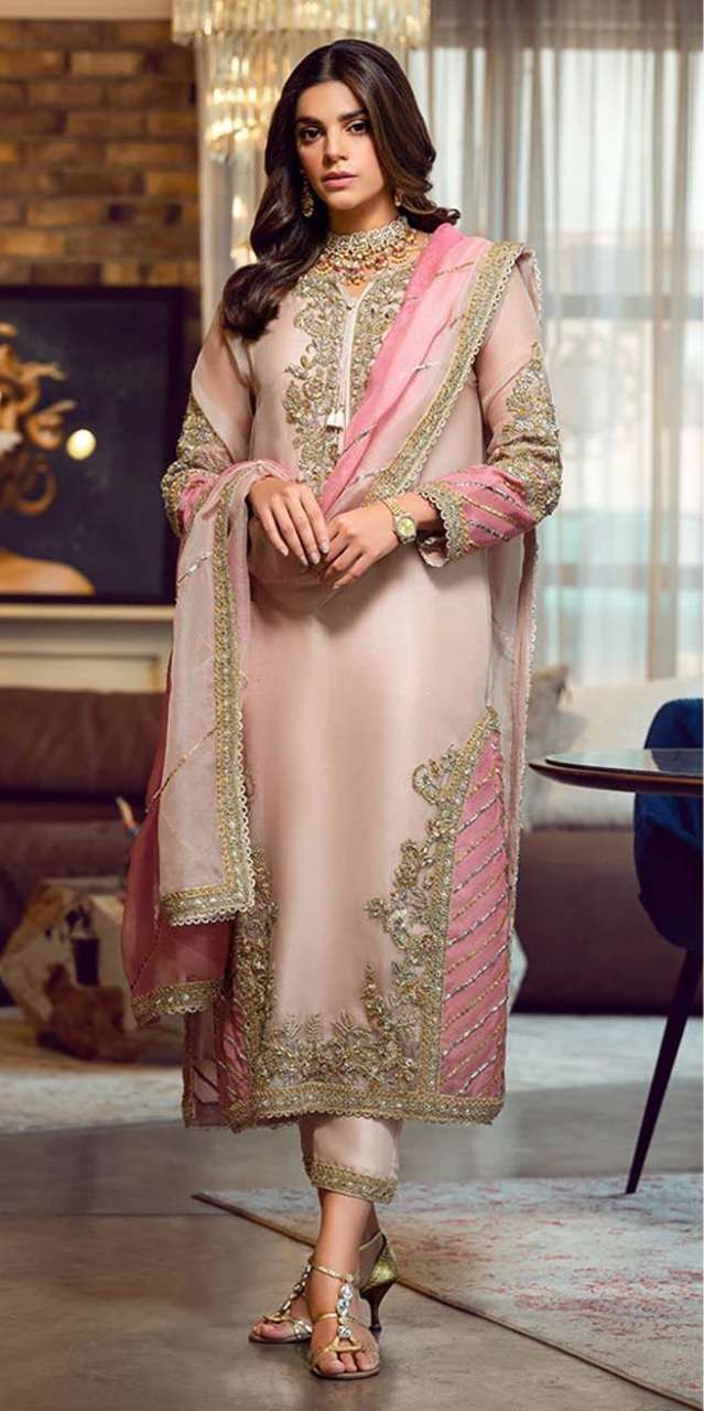 SERINE PRESENT FOX GEORGETTE STYLISH HEAVY EMBROIDERY WORK ON WHOLESALE