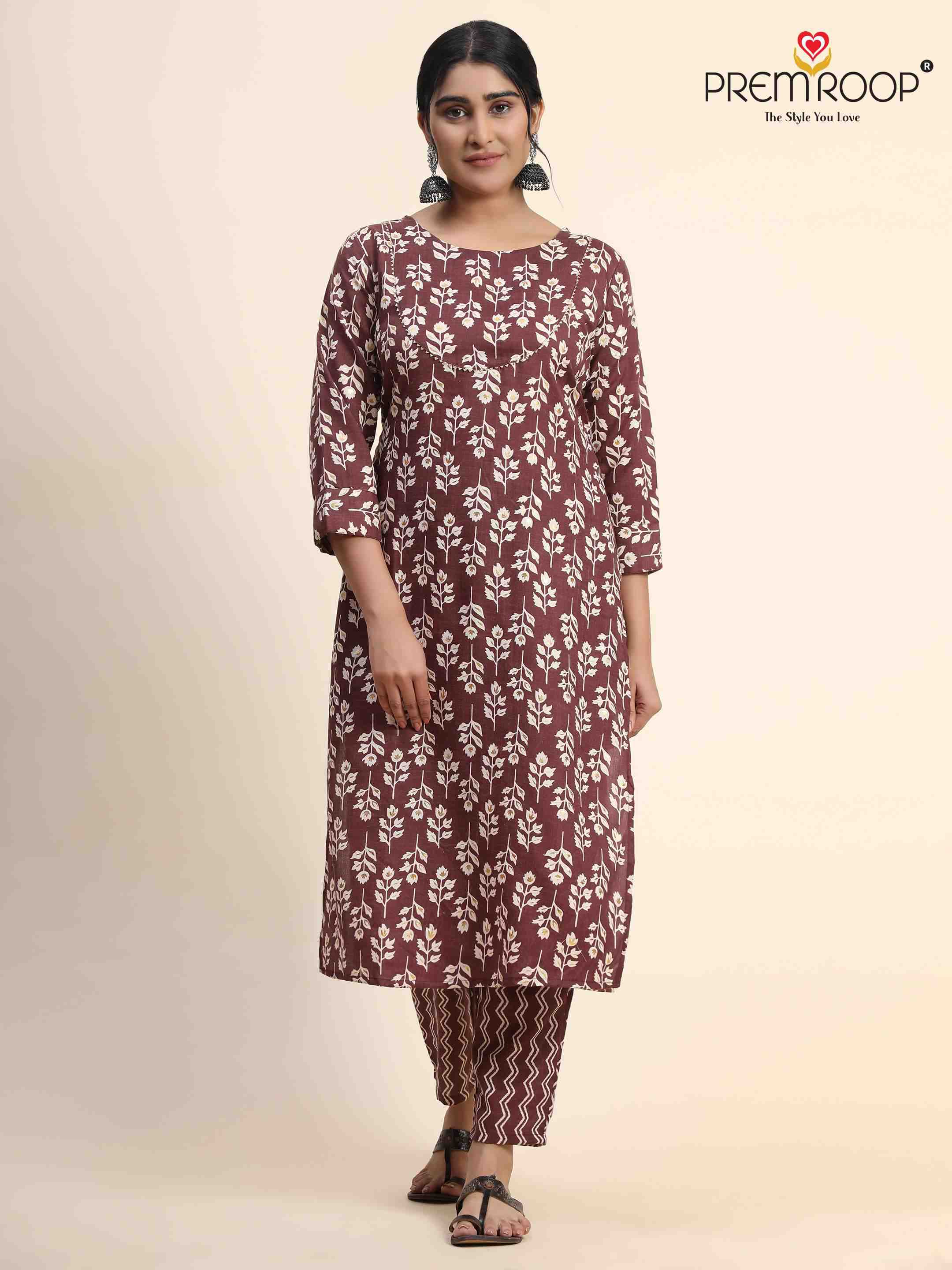 Premroop Present Beautiful Printed Kurti Pant On Wholesale  