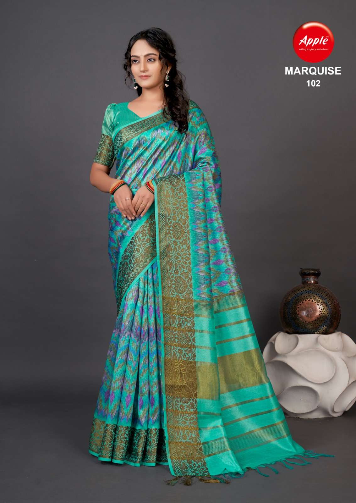 Apple Marquise Vol 01 Fancy Cotton Silk Saree Wholesale catalog