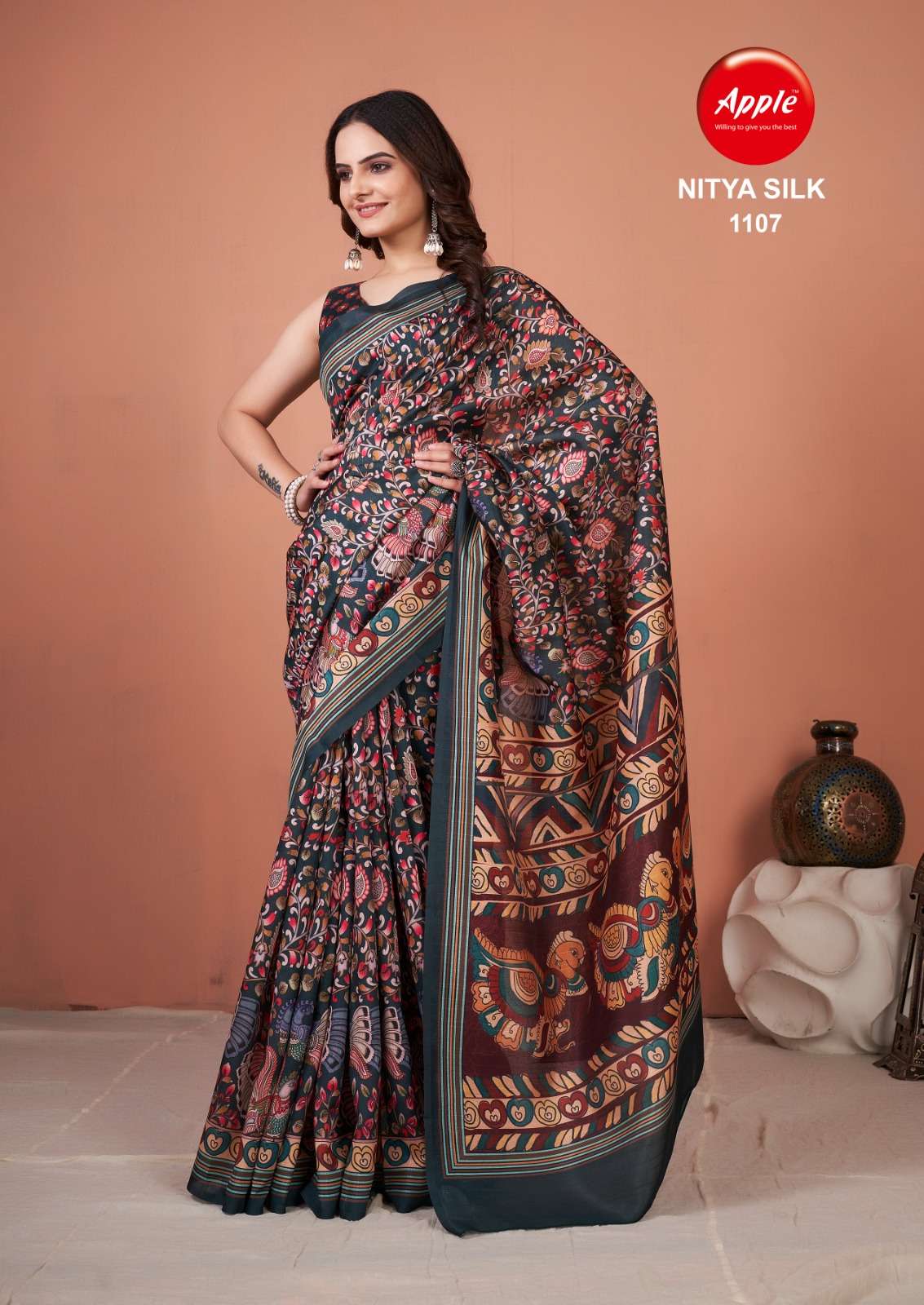 Apple Nitya Silk Vol 11 BhagalPuri Silk Saree Wholesale catalog