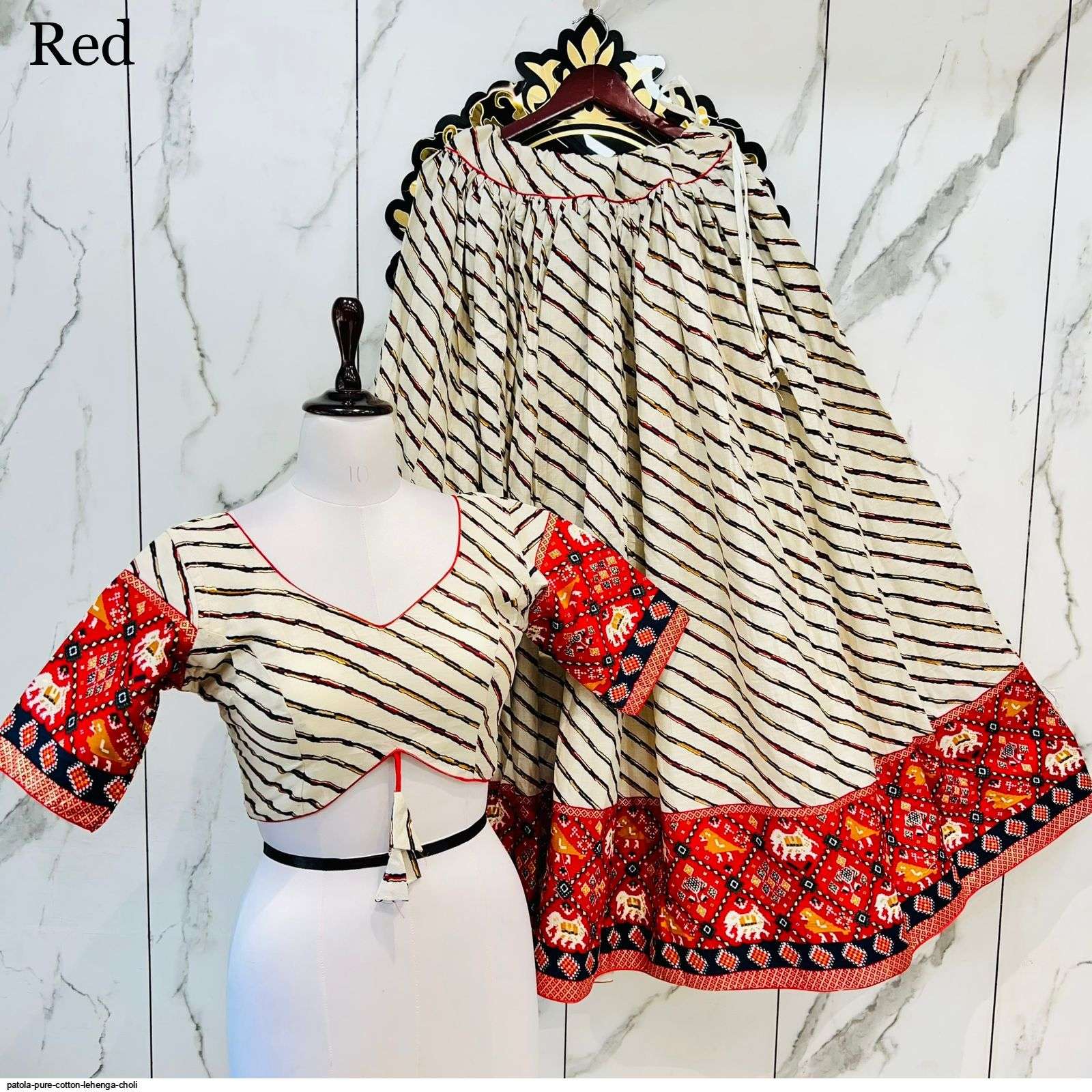 PATOLA PURE COTTON LEHENGA CHOLI A WHOLESALE CATALOG