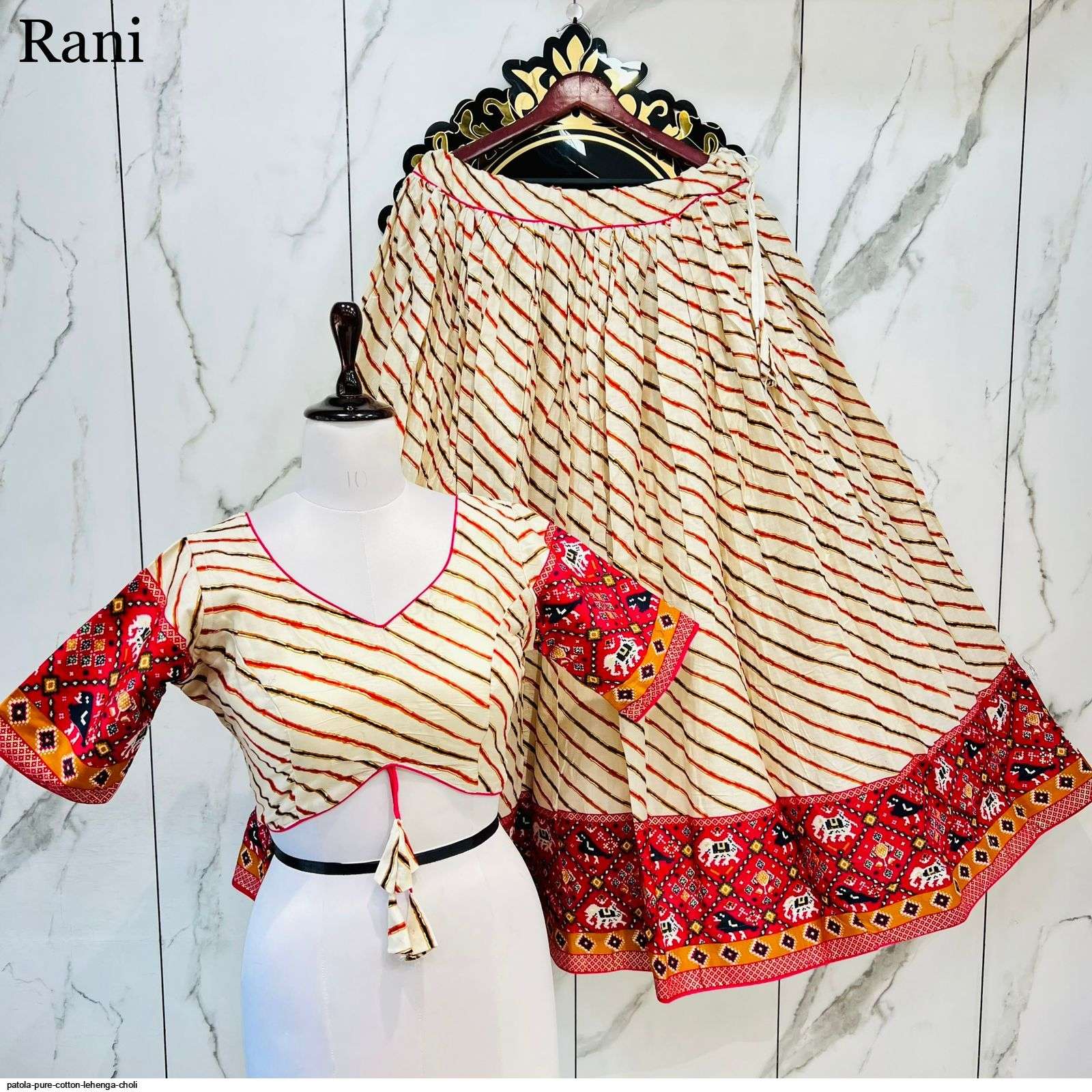 PATOLA PURE COTTON LEHENGA CHOLI D WHOLESALE CATALOG