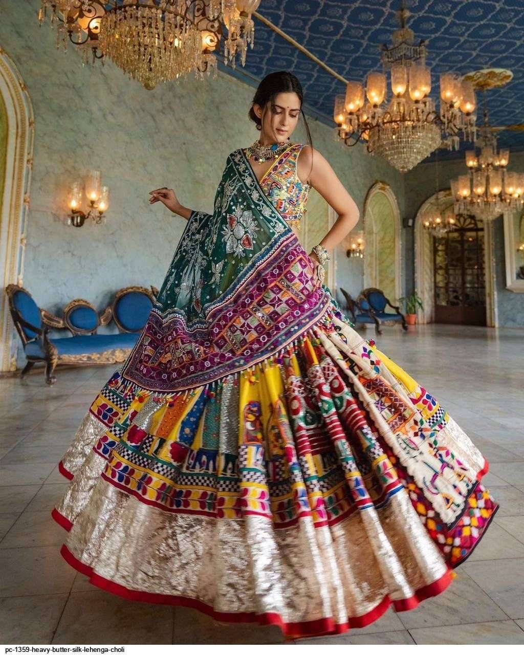 PC 1359 HEAVY BUTTER SILK LEHENGA CHOLI B Wholesale catalog
