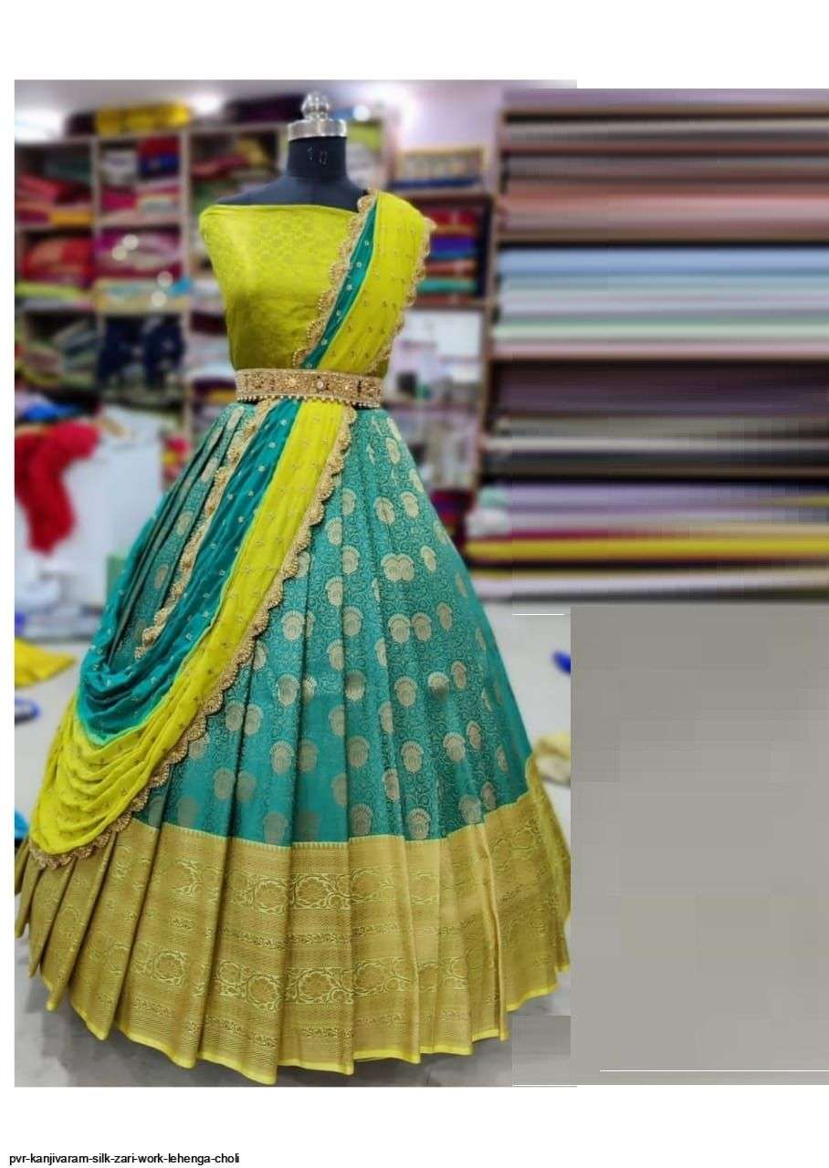  PVR KANJIVARAM SILK ZARI WORK LEHENGA CHOLI B Wholesale catalog