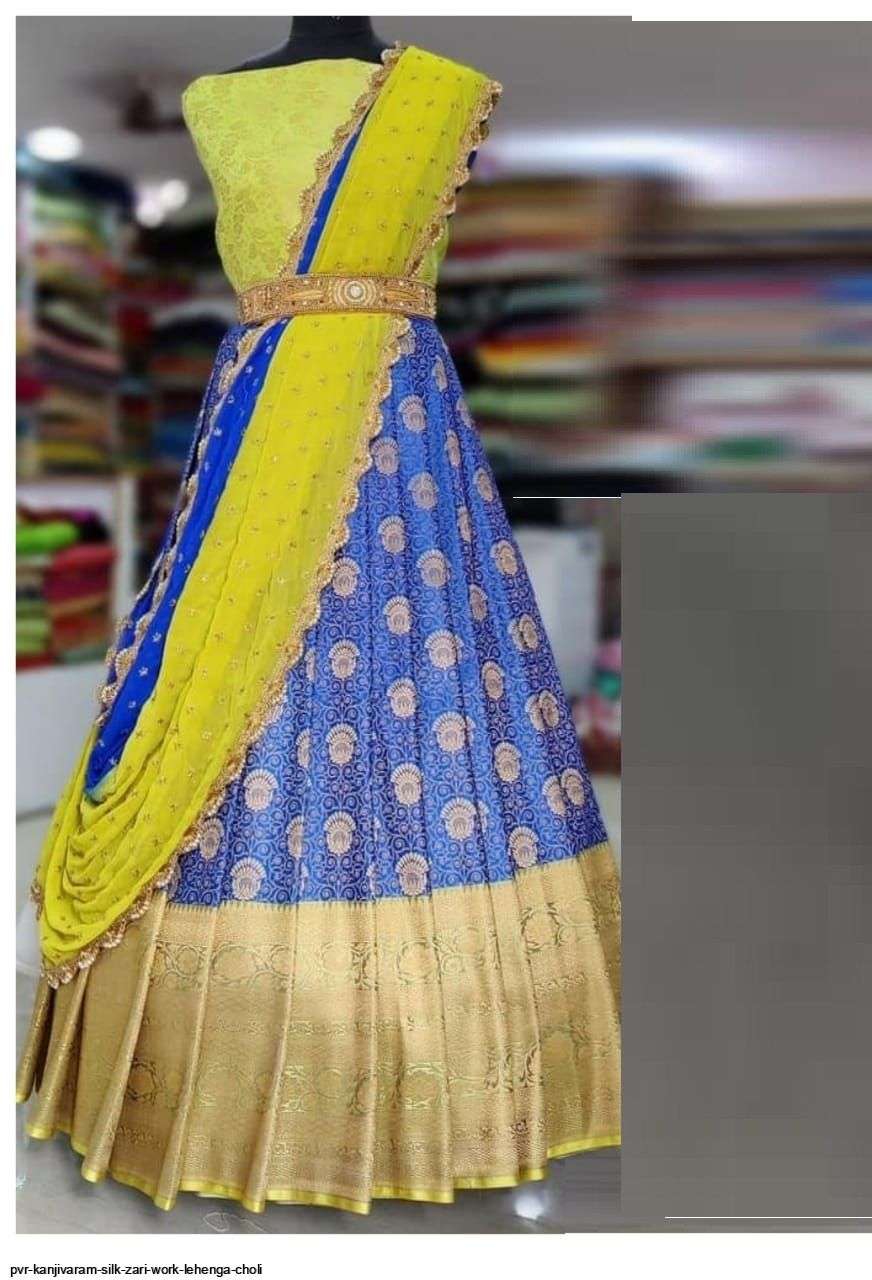 PVR KANJIVARAM SILK ZARI WORK LEHENGA CHOLI C Wholesale catalog