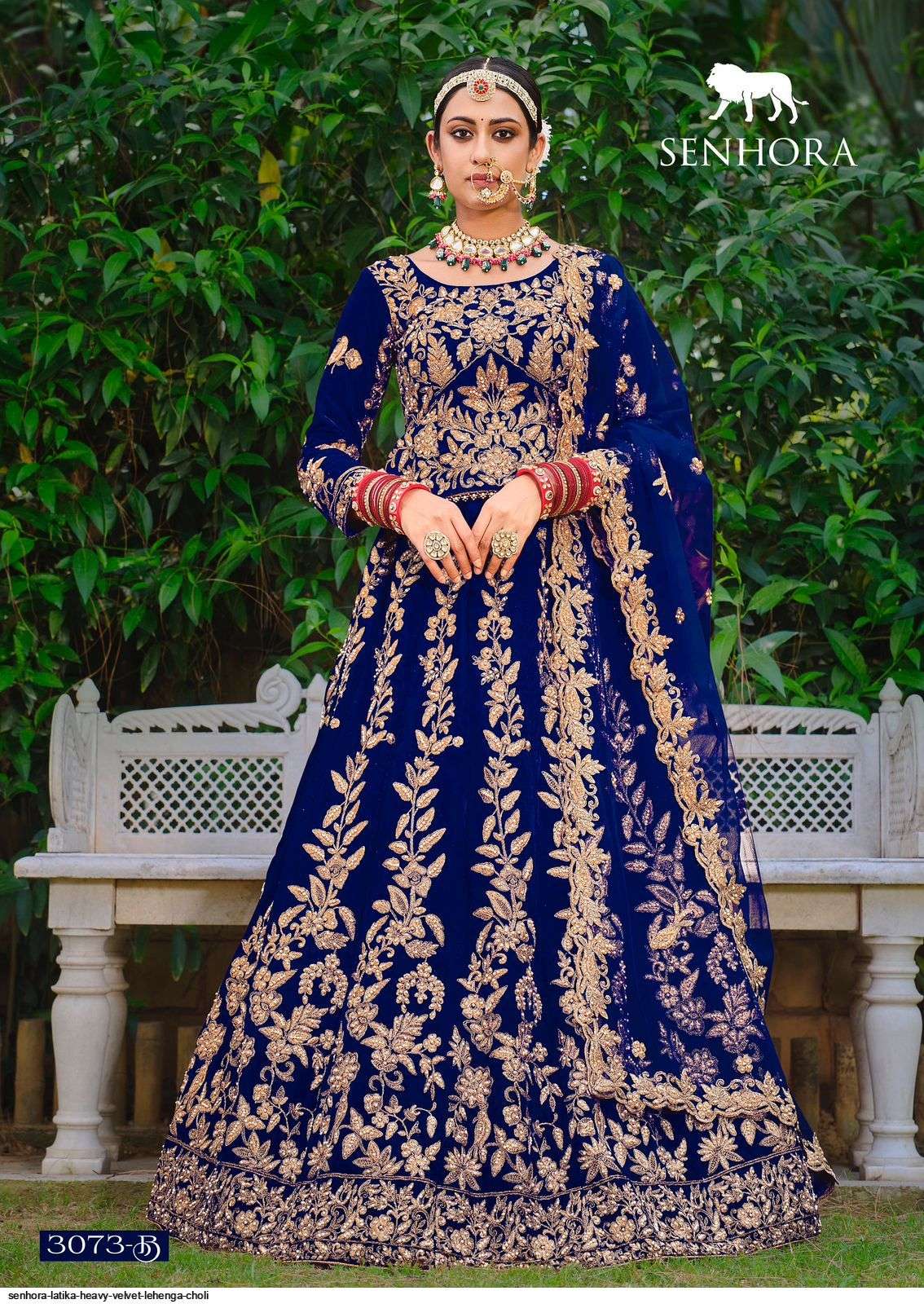 SENHORA LATIKA HEAVY VELVET LEHENGA CHOLI 3073B Wholesale catalog