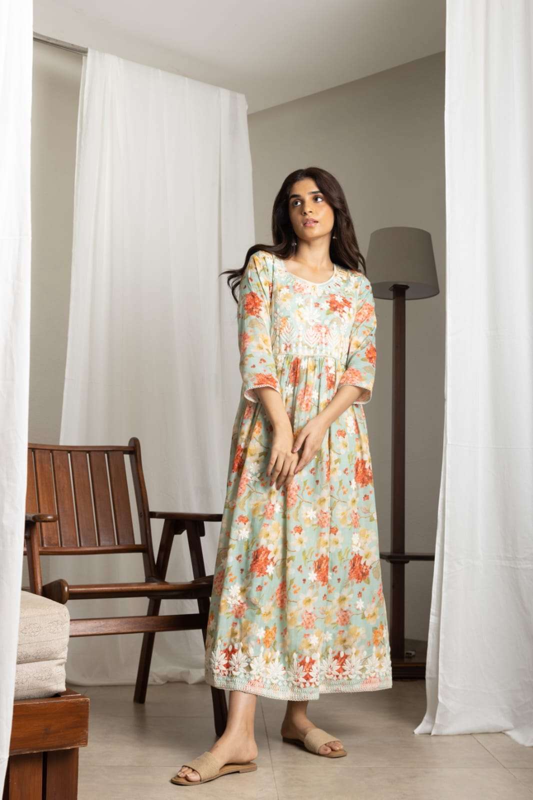 Psyna Cotton Gowns Mal Mal Kurti Wholesale catalog
