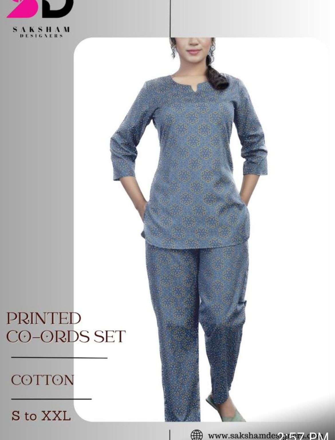 Light print vol - 6 co ord set cotton Wholesale catalog