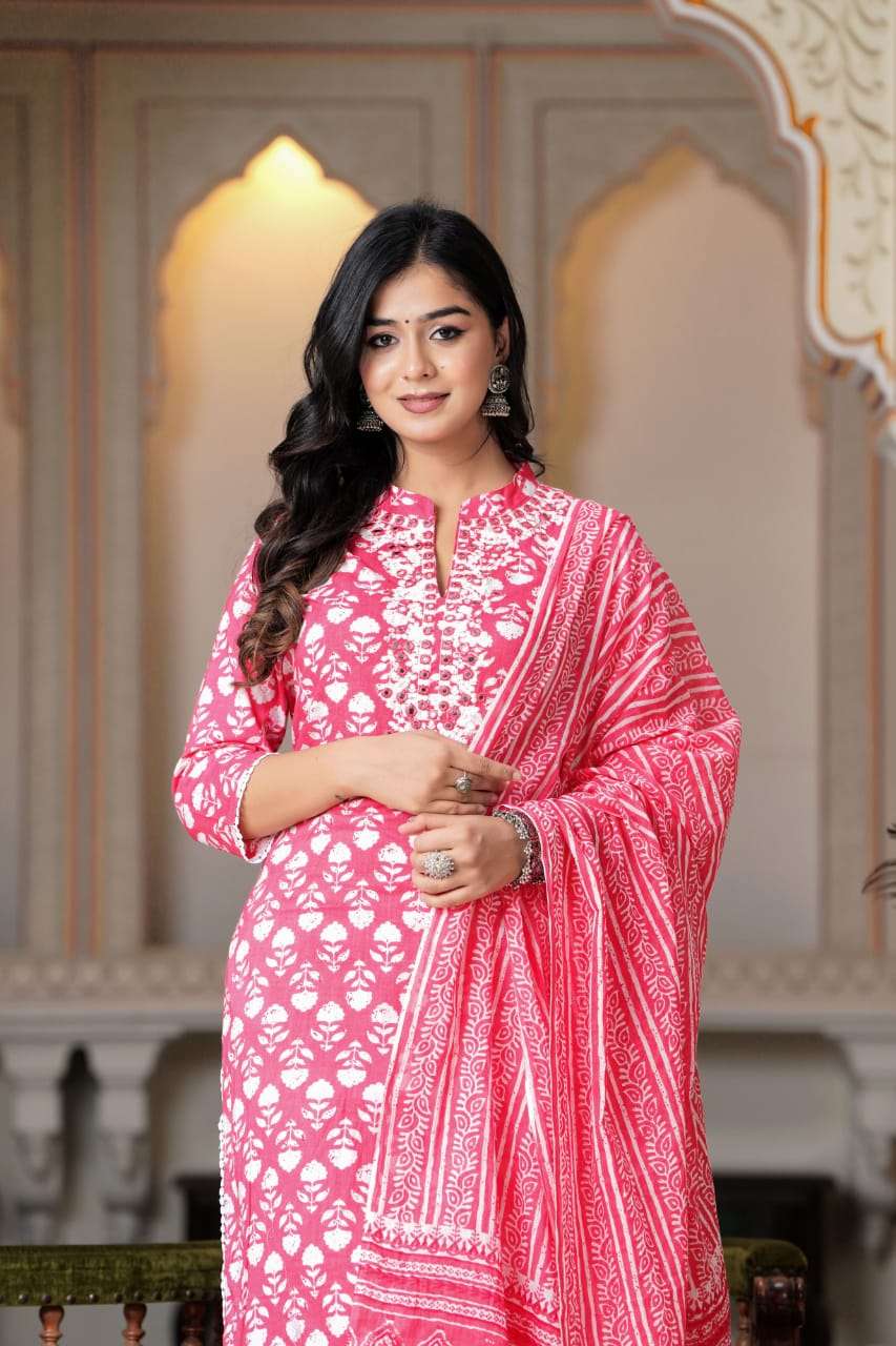 PINK Cotton Kurti Wholesale catalog