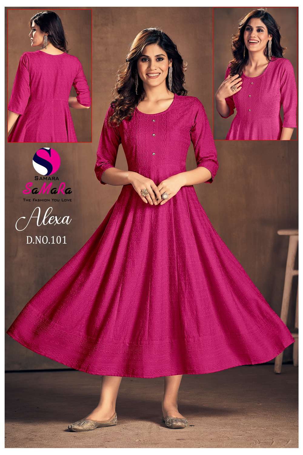 SaMaRa ALEXA vol - 3 Pink Kurti Wholesale catalog
