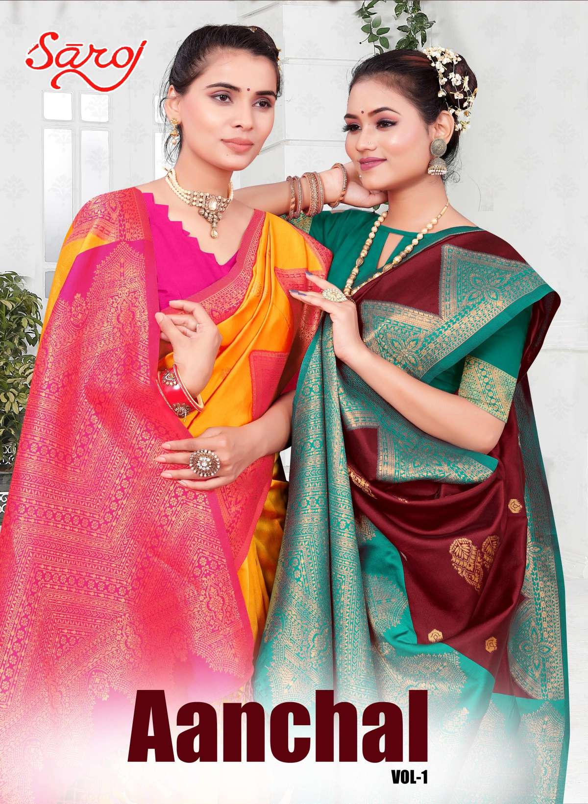 Saroj Aanchal Vol-1 Designer Soft silk Saree Wholesale catalog