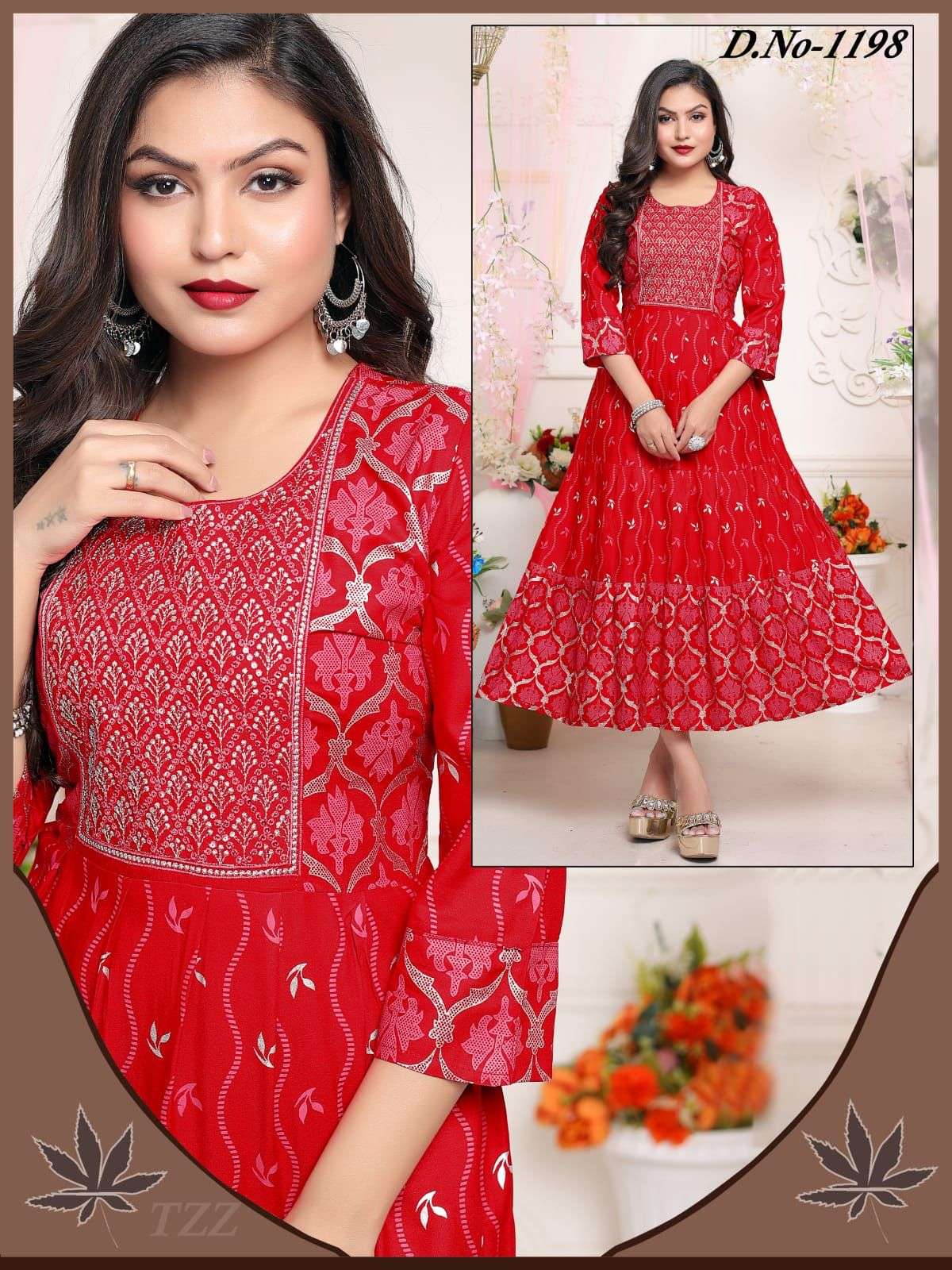 GOLDEN SOS-1198 RAYON GOLD PRINT Kurti Wholesale catalog