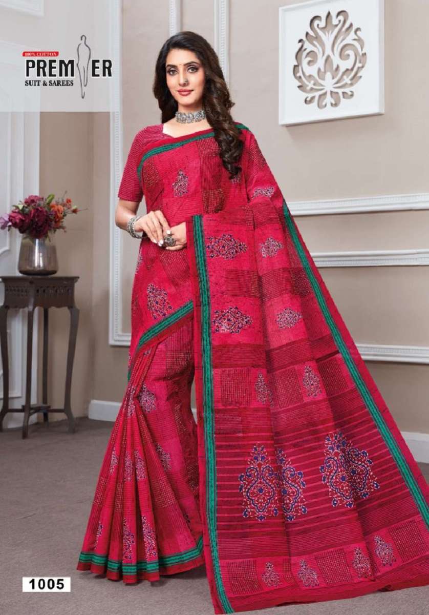 Premier Vasudha Vol-1 – Cotton Saree -Wholesale Catalog