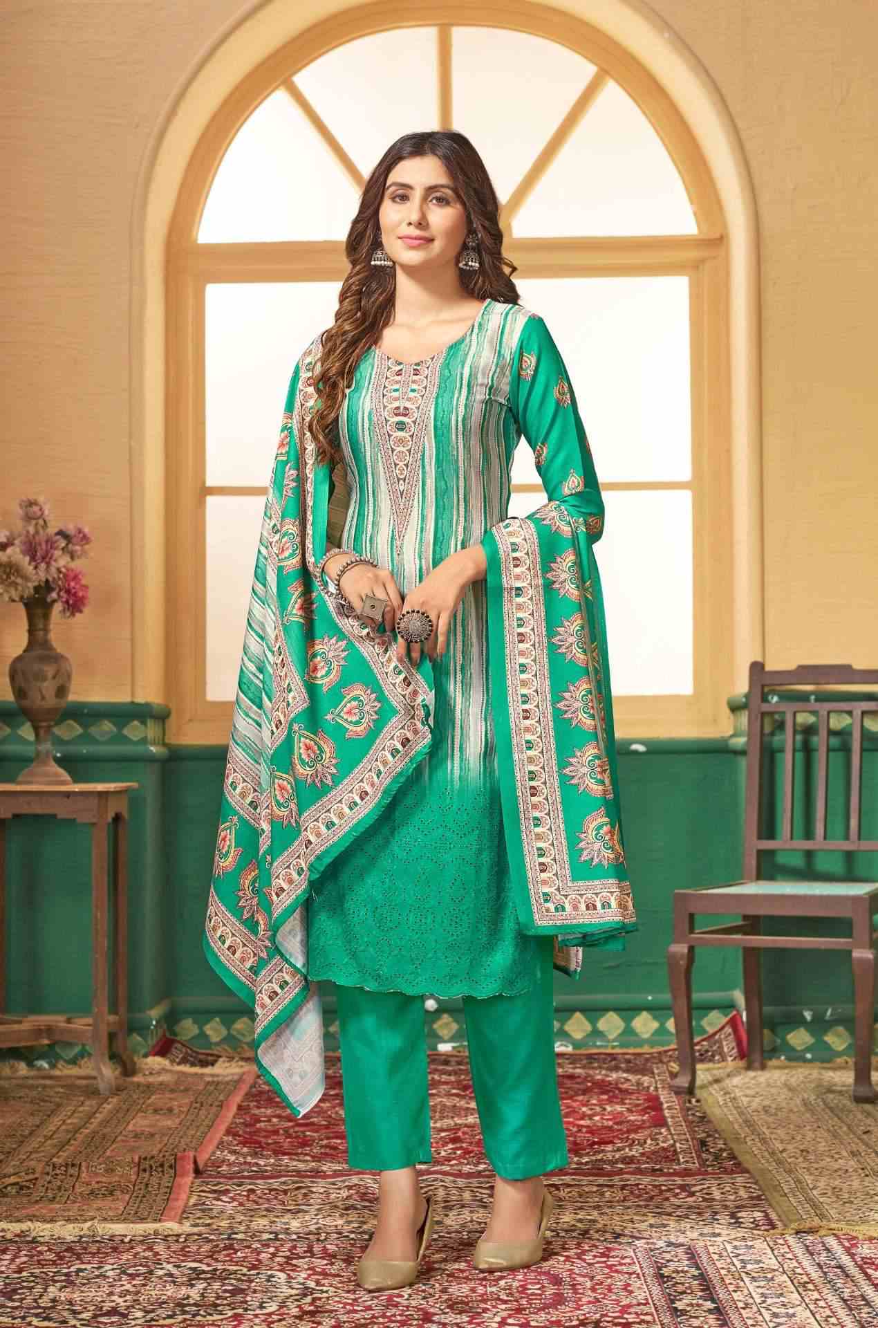 Bipson Safari Queen 2355 Wool Pashmina Dress Material Wholesale catalog