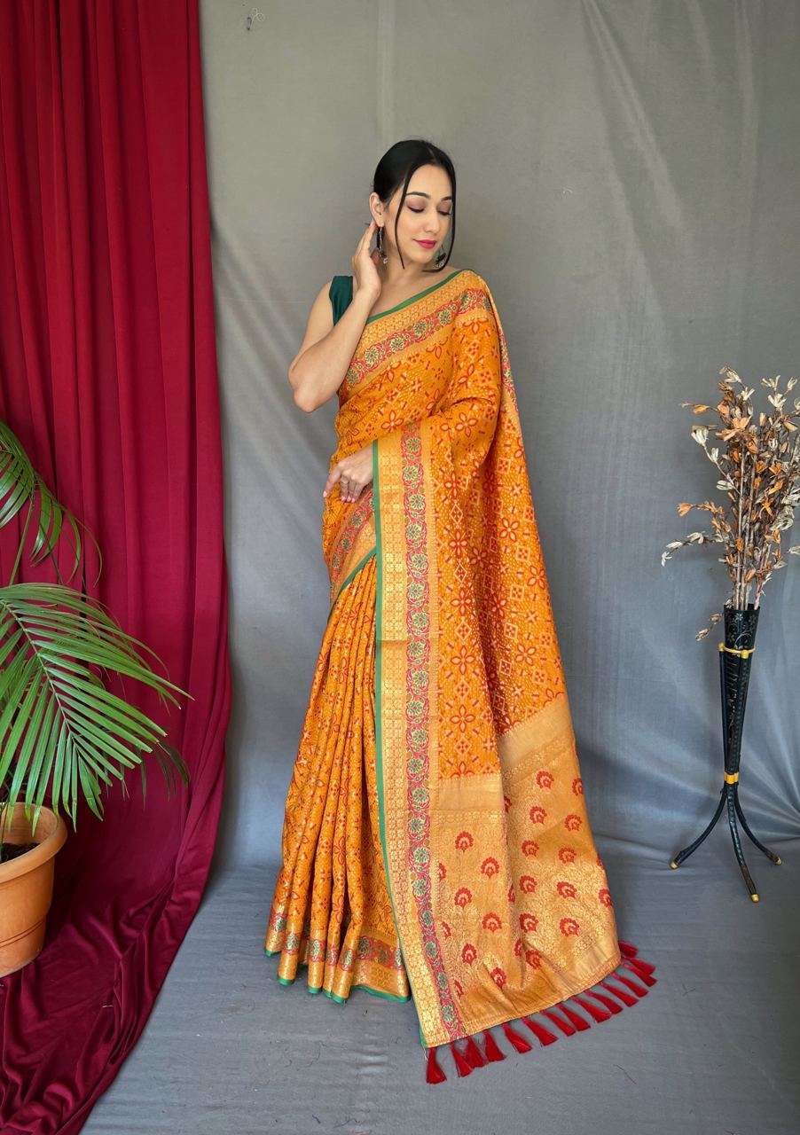 Maahi 126 Party Wear Designer Patola Silk Saree Wholesale catalog
