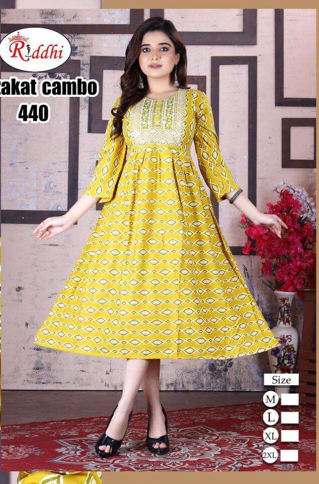 NAZAKAT vol -5 GHERA RAYON PRINT Kurti Wholesale catalog