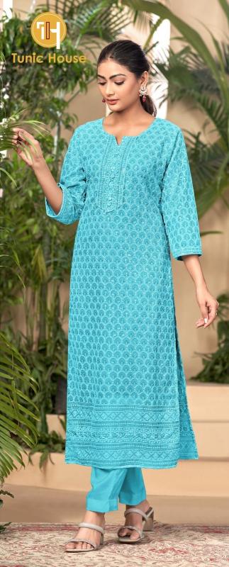 Tunic House Kiara 12 Georgette Designer Kurti Wholesale catalog