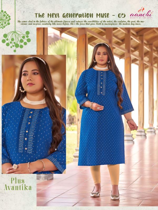 Aanchi Plus Avantika Catalog plus size kurti catalogue