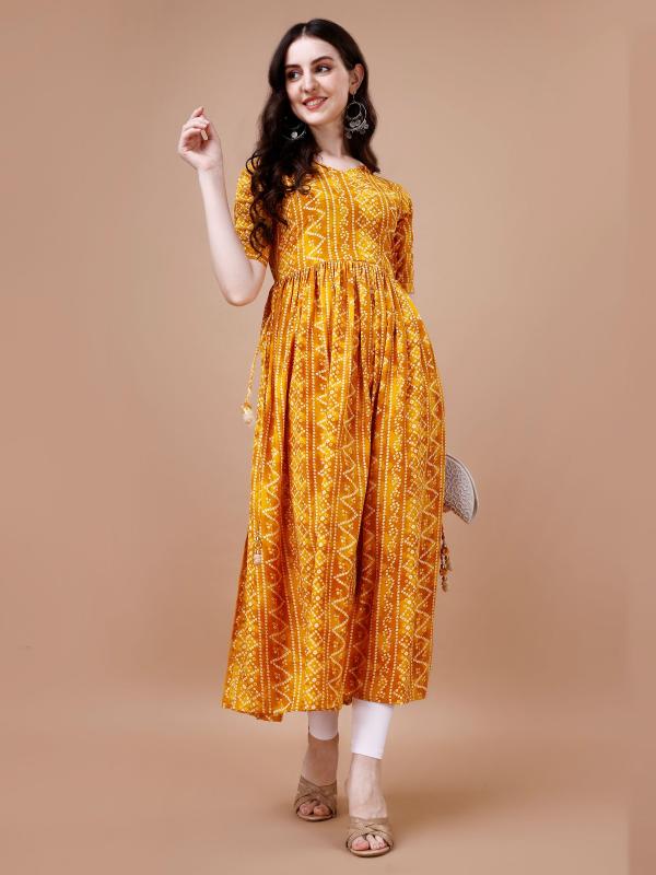 Felocity Bandhani Hits Colour catalog kurti company in india