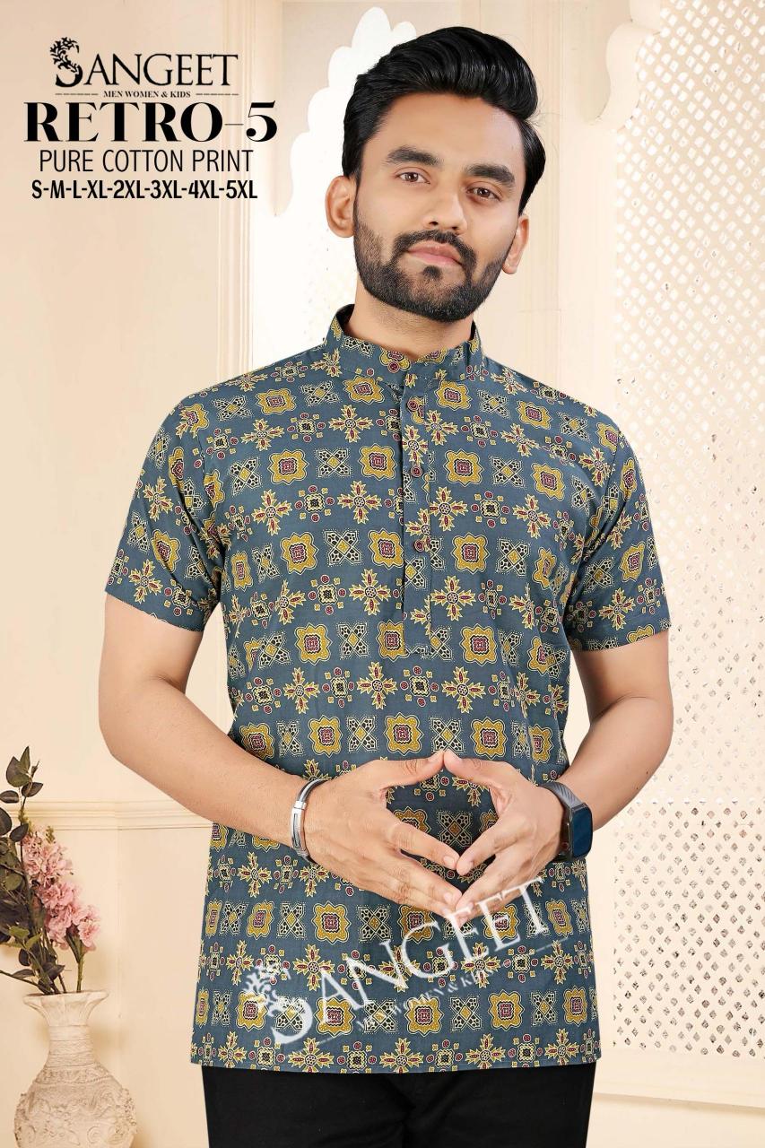 Sangeet Retro Vol 5 catalog Cotton Printed Mens Shirt