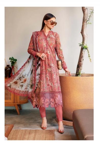 Shraddha Maria B Chikankari Vol 19 catalog Cotton Dupatta online pakistani plazzo suits