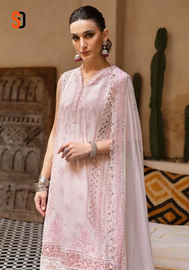 Shraddha Maria B Lawn Catalog Chiffon Dupatta pakistani lawn suit price in india