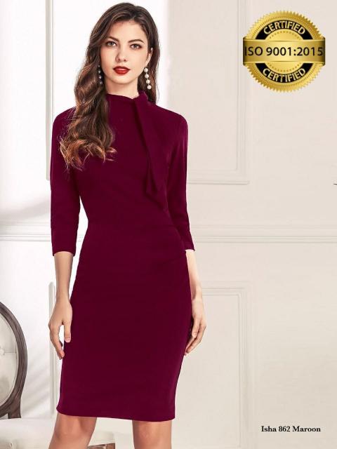 Norzy Paris Isha 862 Maroon catalog Western dress Wholesale