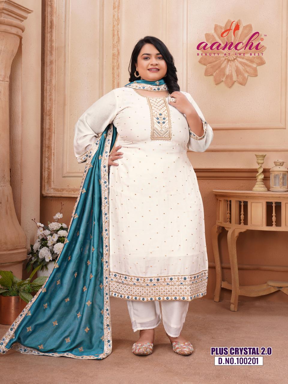 Aanchi Plus Crystal vol 2 catalog plus size kurtis online shopping india