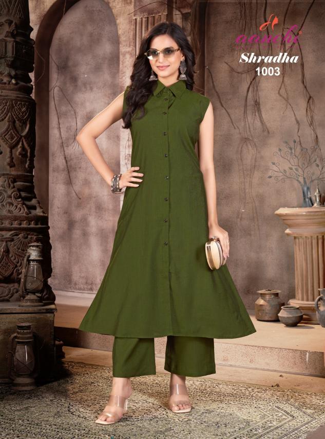 Aanchi Shradha catalog modest co ord sets wholesale