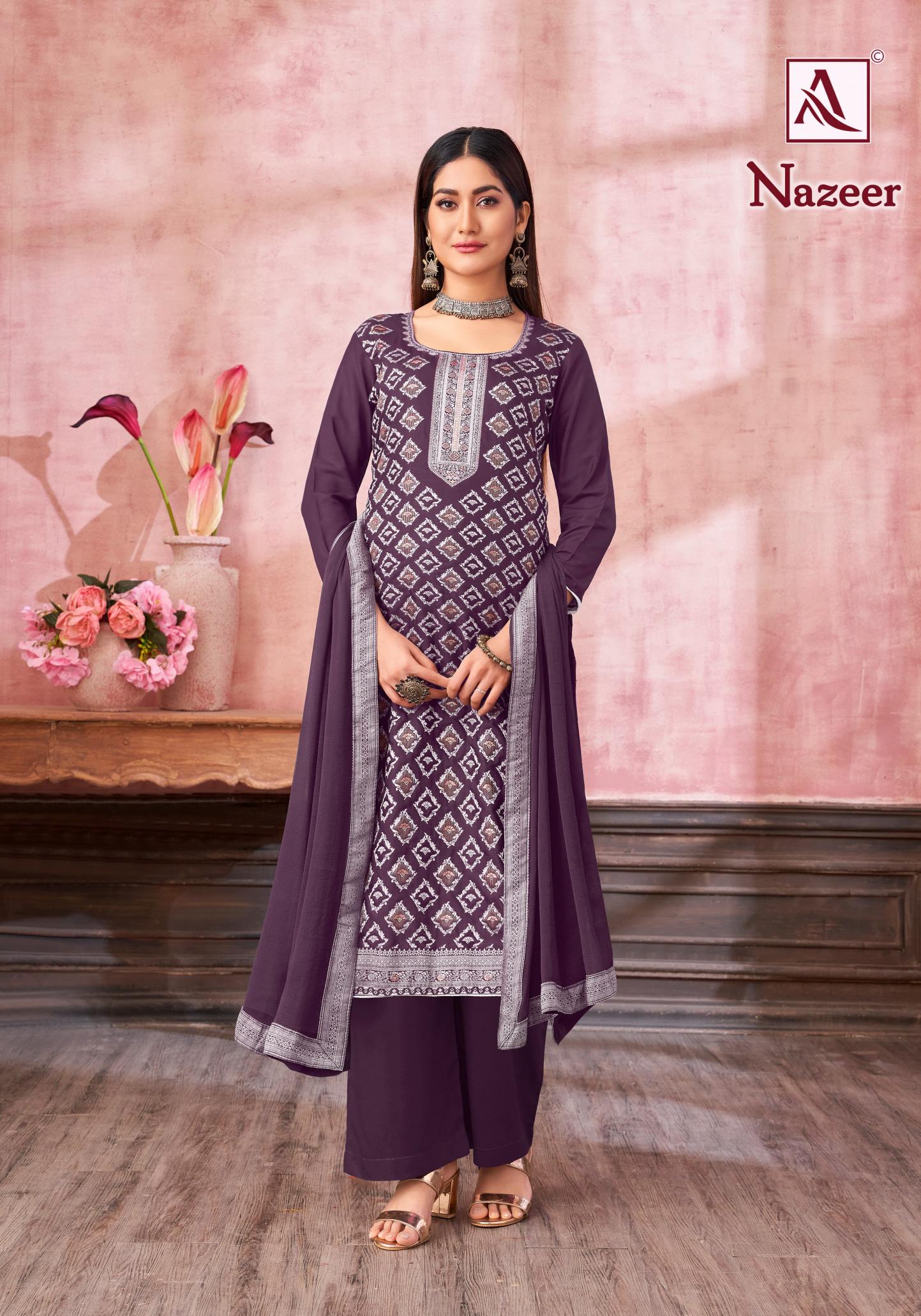 Alok Nazeer catalog wholesale dress material market in junagadh