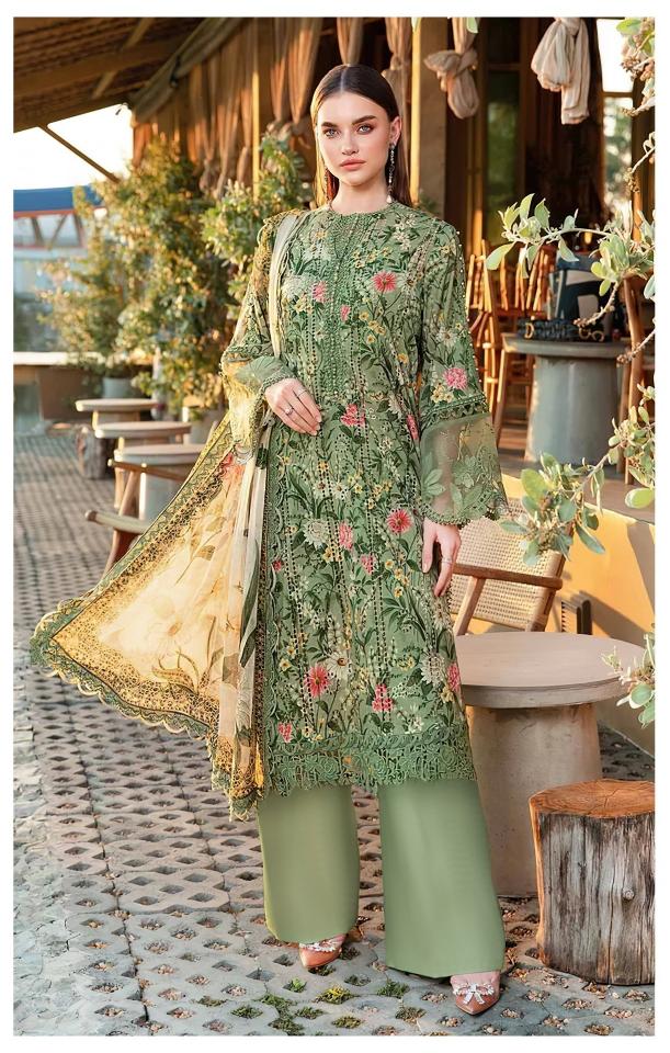 Alzohaib Az 1288 to 89 catalog Chiffon Dupatta pakistani suits wholesalers in pakistan