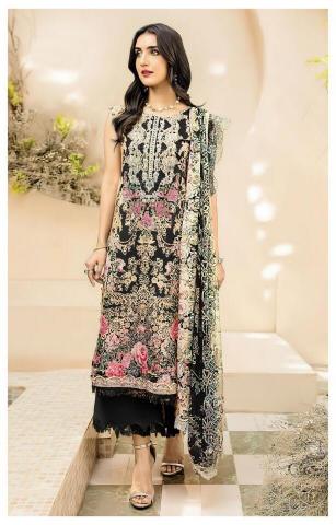 Alzohaib Az 1331 A And B catalog Chiffon Dupatta pakistani salwar suit wholesale