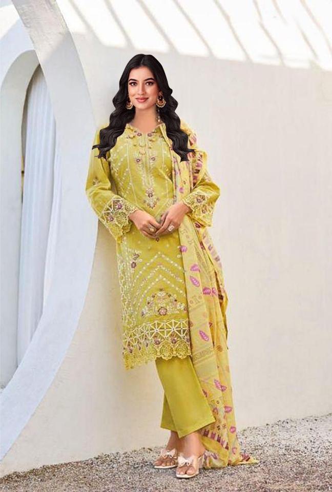 Alzohaib Yasmin catalog Cotton Dupatta pakistani salwar suit wholesale